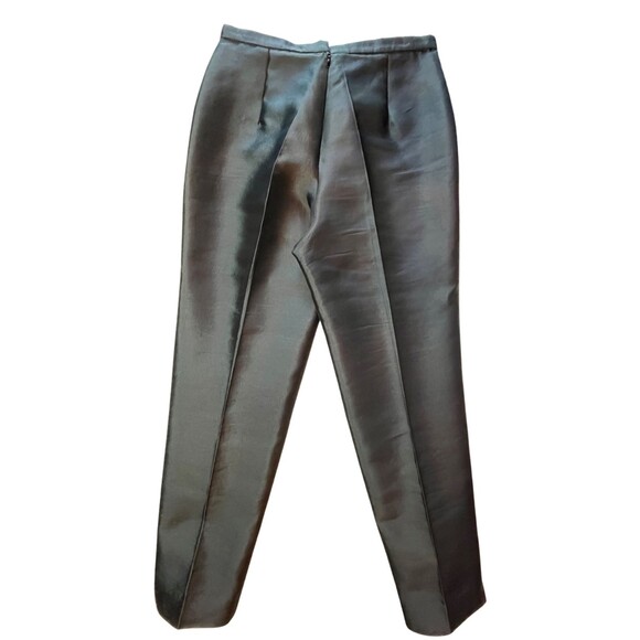 Frascara Silk Wool Pants Black Eveningwear Cocktail Wedding Old Money Designer 8 - Picture 2 of 16